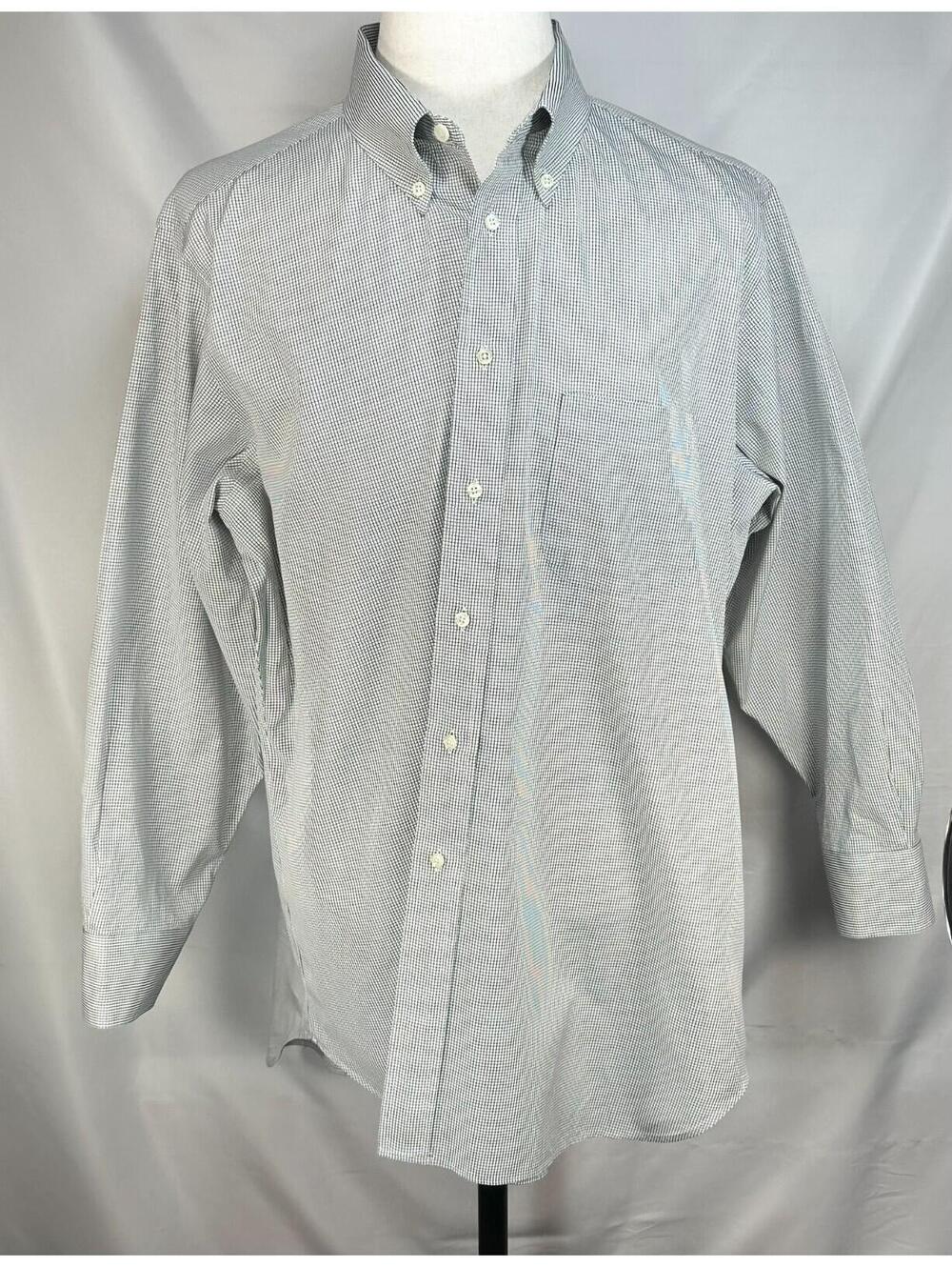 Tom James Royal Classic Checked Oxford Black Mens XL